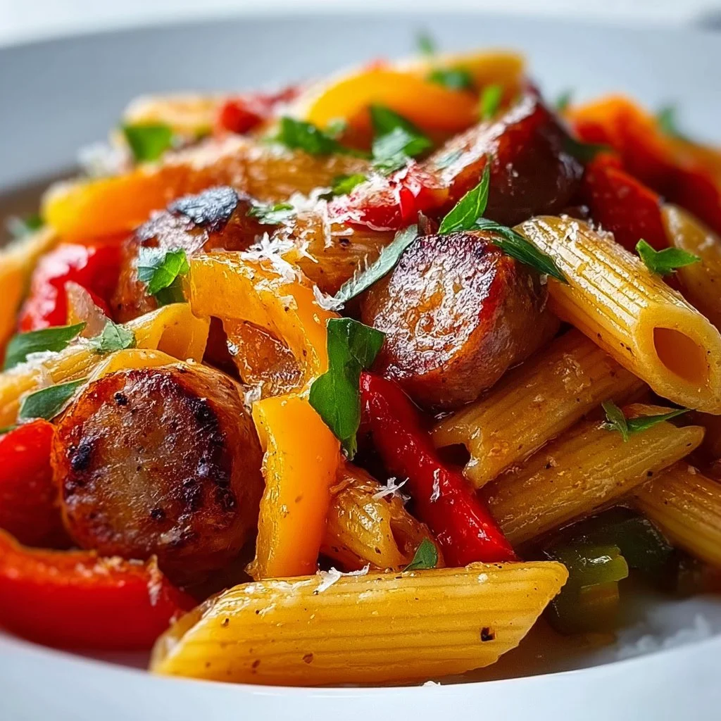 Smoky Sausage and Bell Pepper Penne