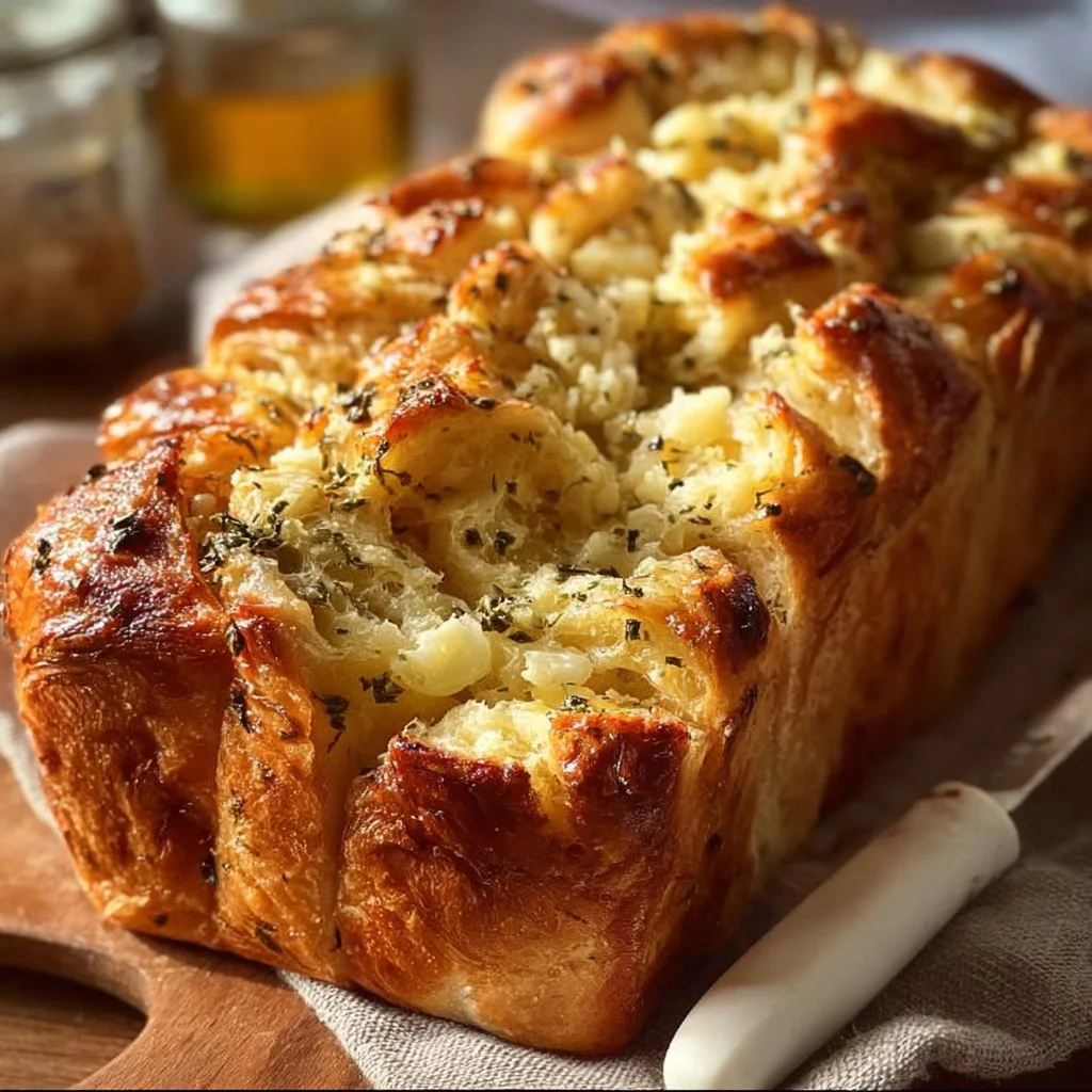 Sourdough Discard Garlic Pull Apart Bread