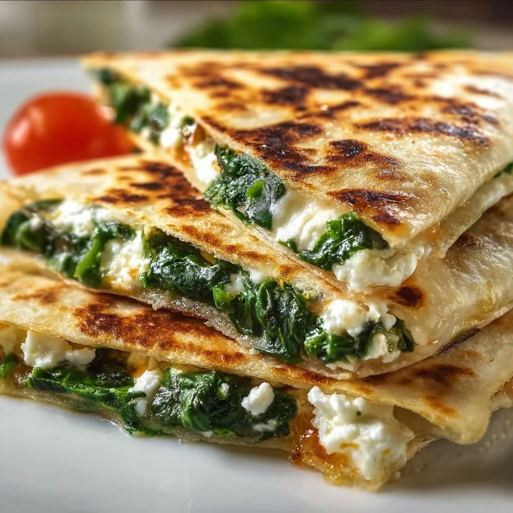 Spinach and Feta Quesadillas