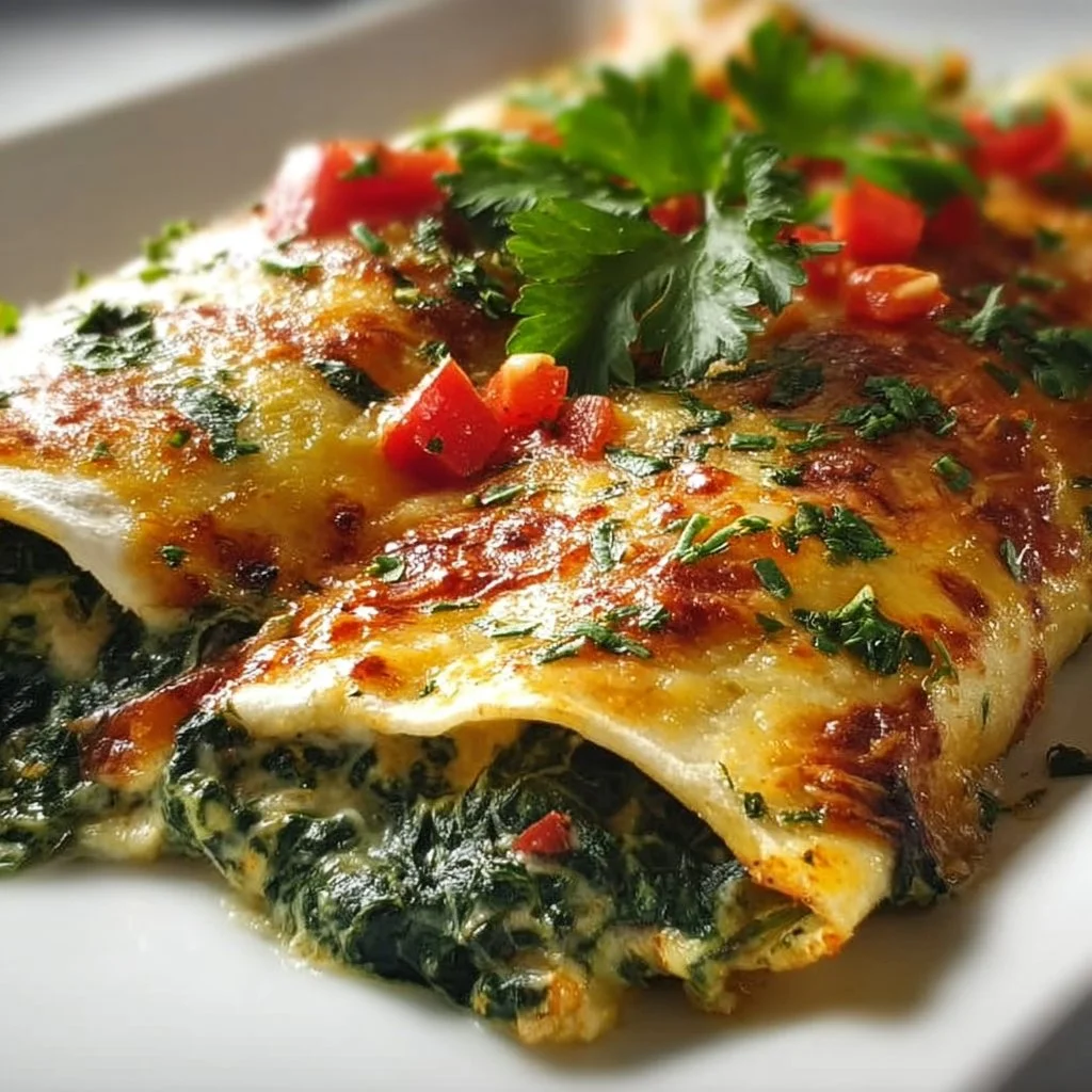 Spinach Enchiladas Vegetarian Recipe