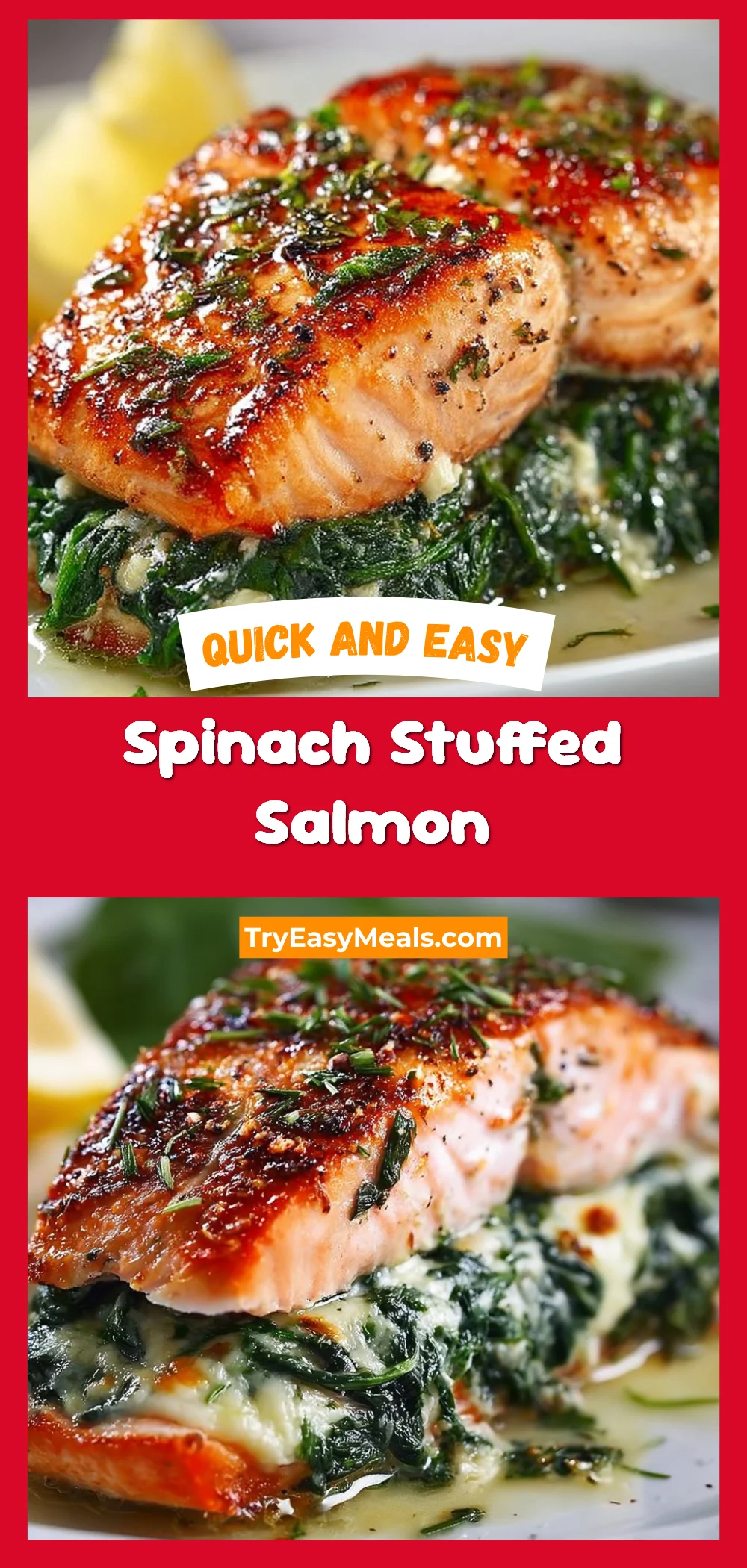 Spinach Stuffed Salmon