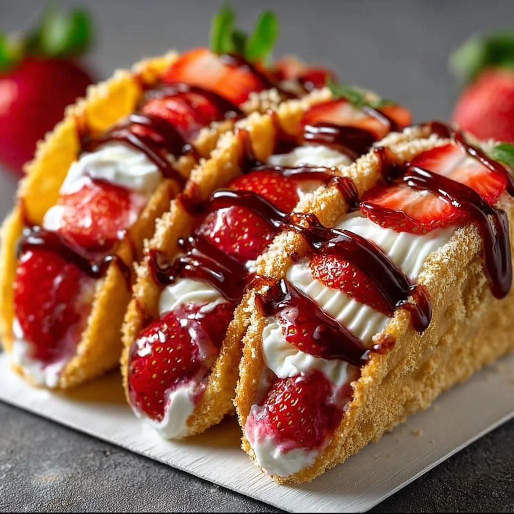 Strawberry Cheesecake Dessert Tacos – Best Sweet Taco Recipe