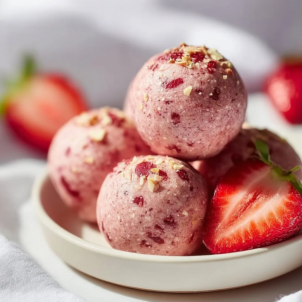 Strawberry Cheesecake Protein Balls