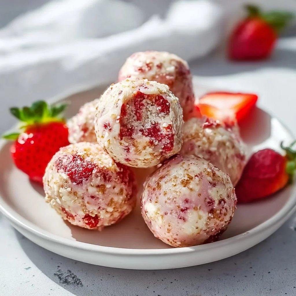 Strawberry Cheesecake Protein Balls