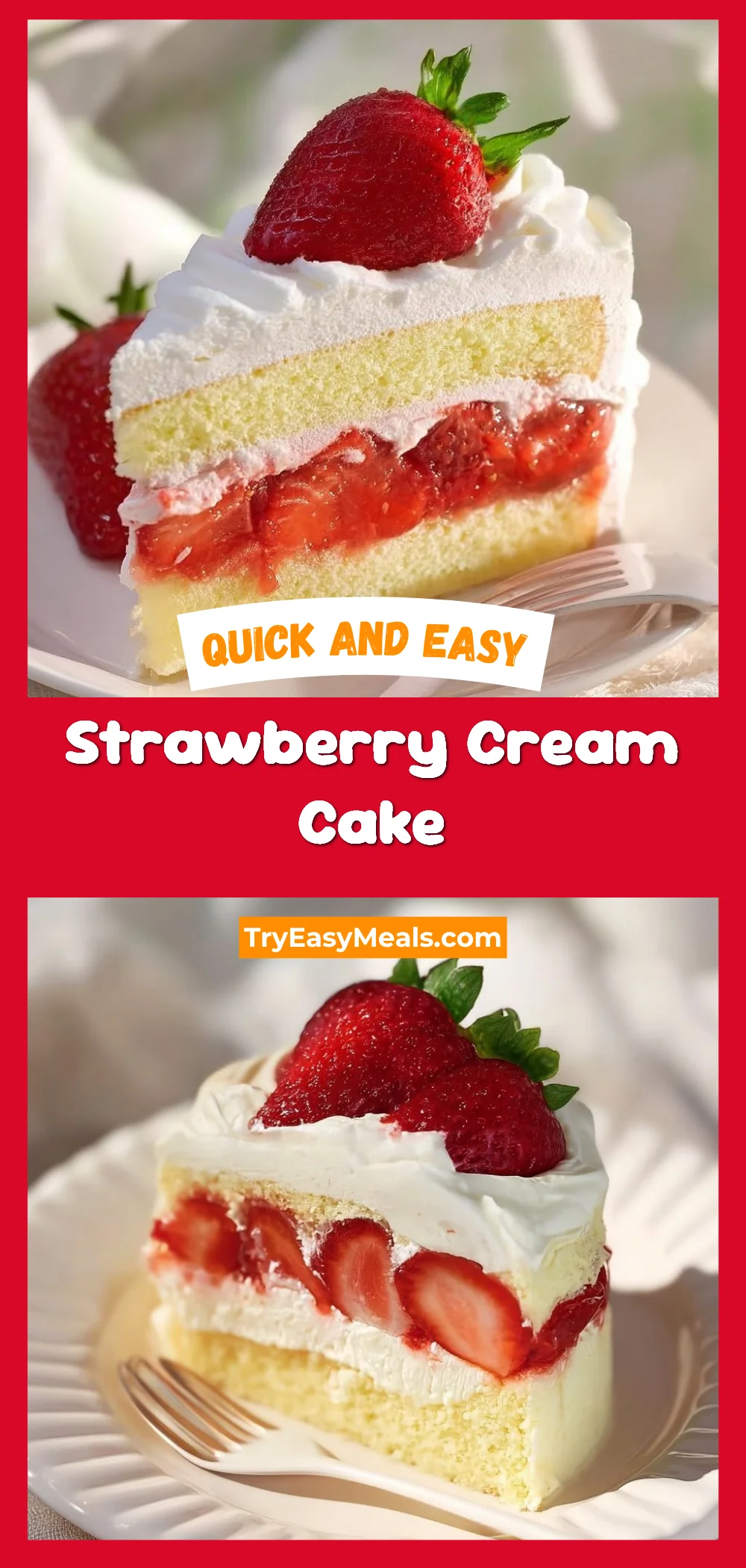 Strawberry Cream Cake