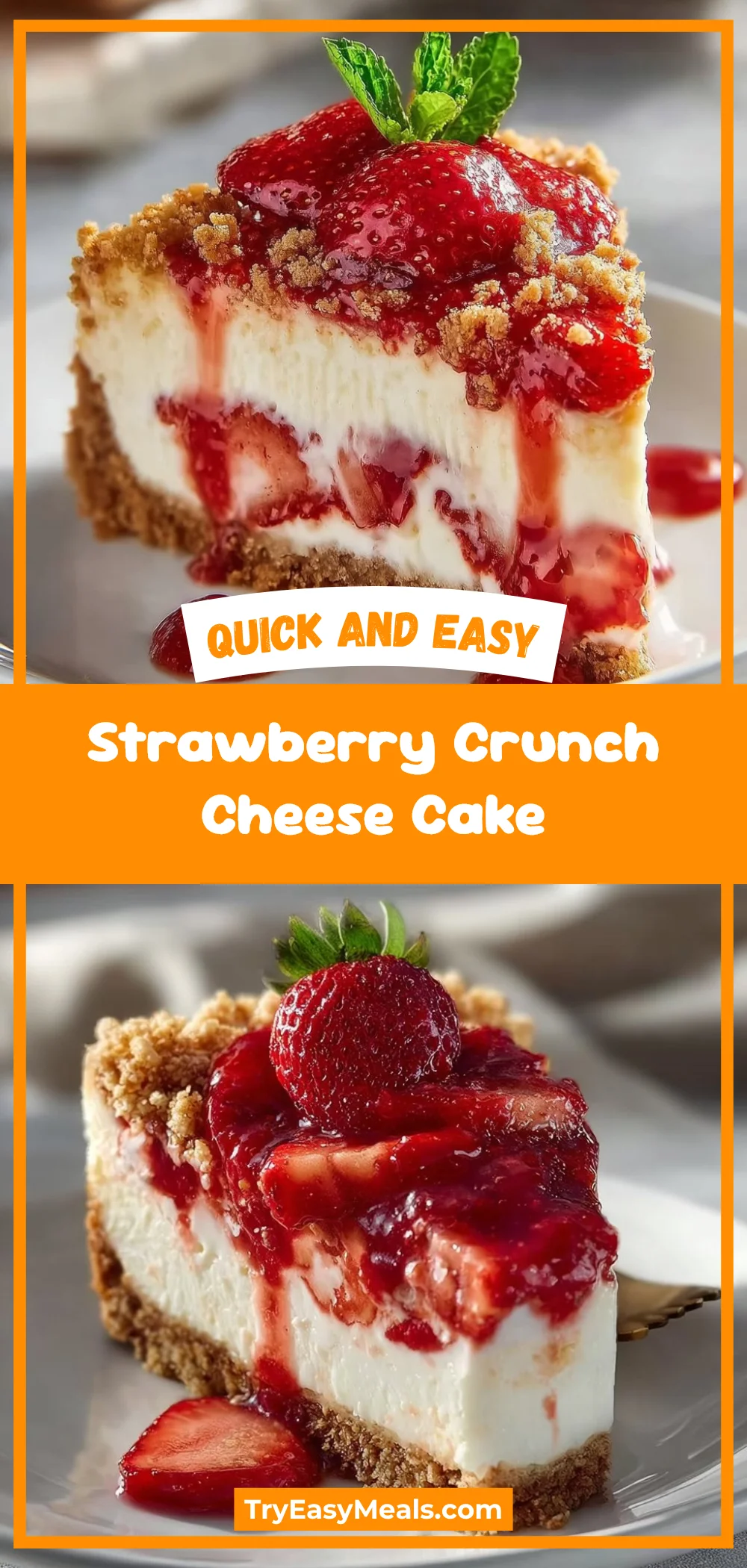Strawberry Crunch Cheese Cake