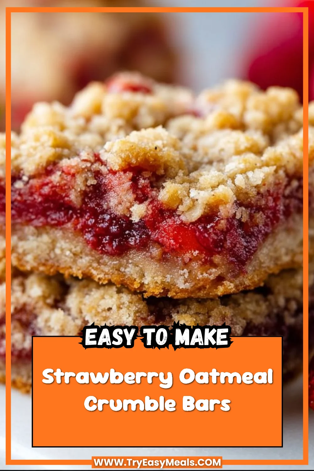 Strawberry Oatmeal Crumble Bars