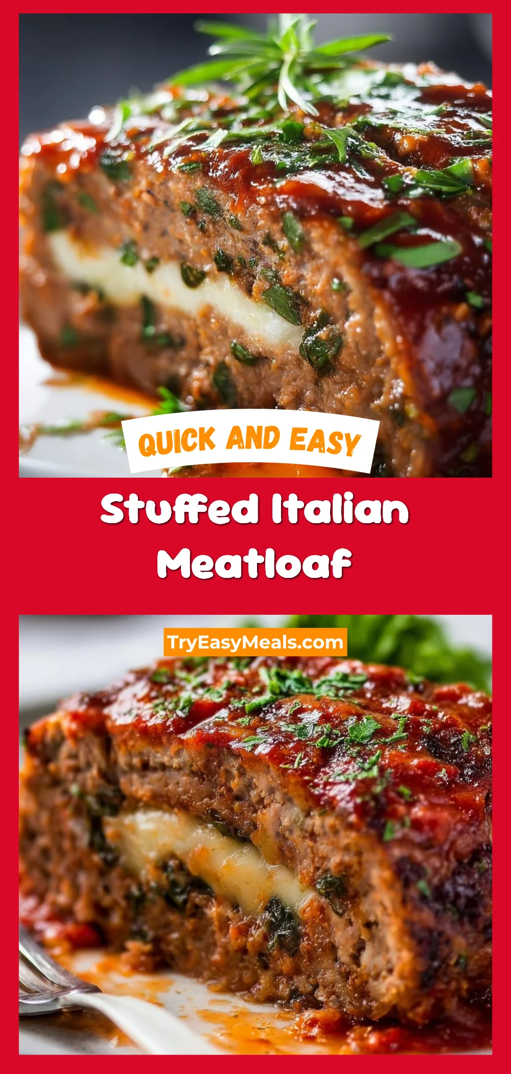 Stuffed Italian Meatloaf