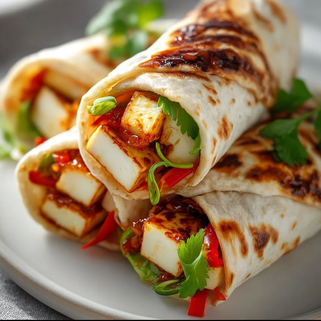 Sweet Chili Halloumi Wraps