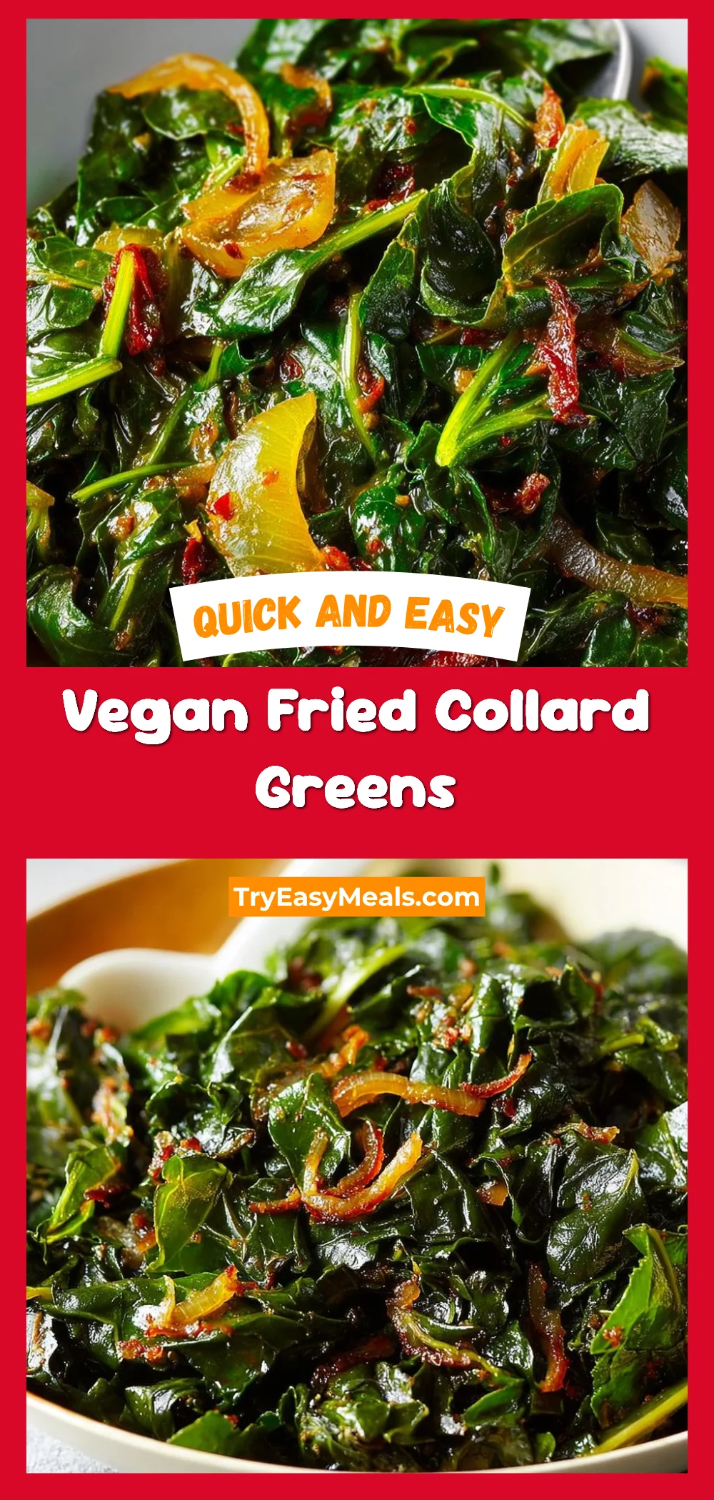 Vegan Fried Collard Greens