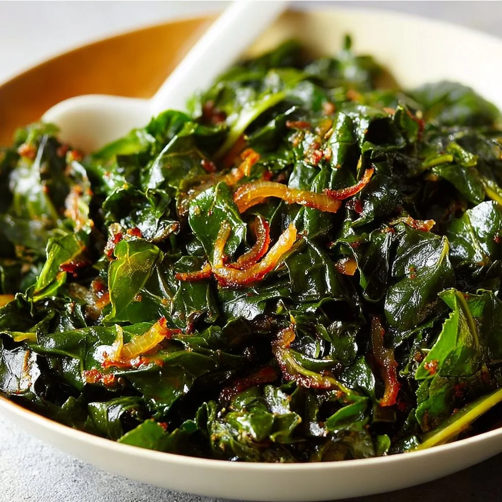 Vegan Fried Collard Greens