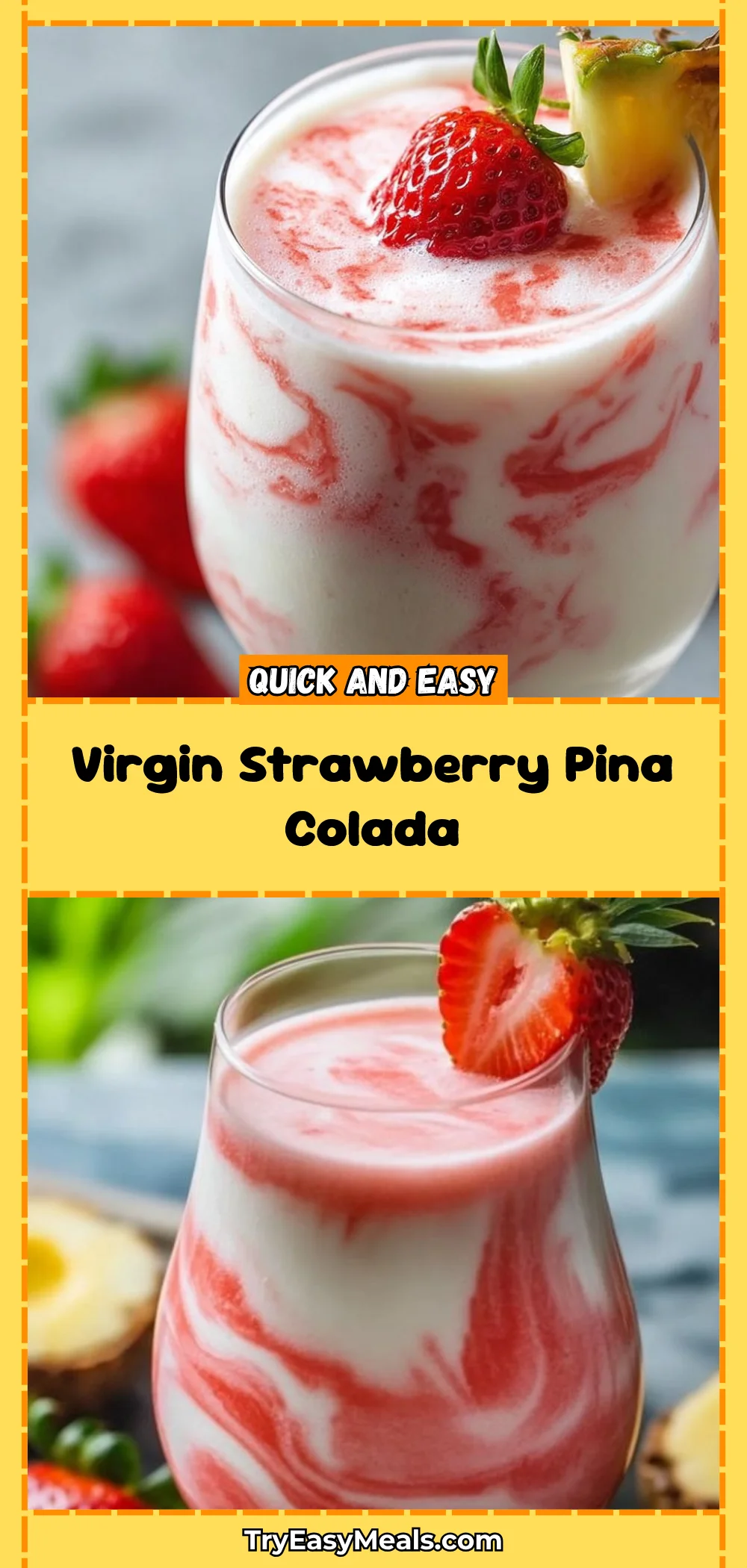 Virgin Strawberry Pina Colada