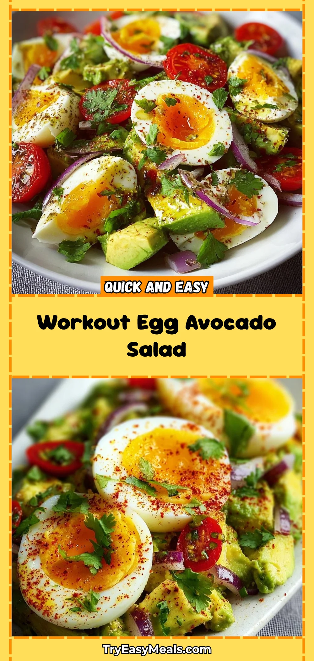 Workout Egg Avocado Salad
