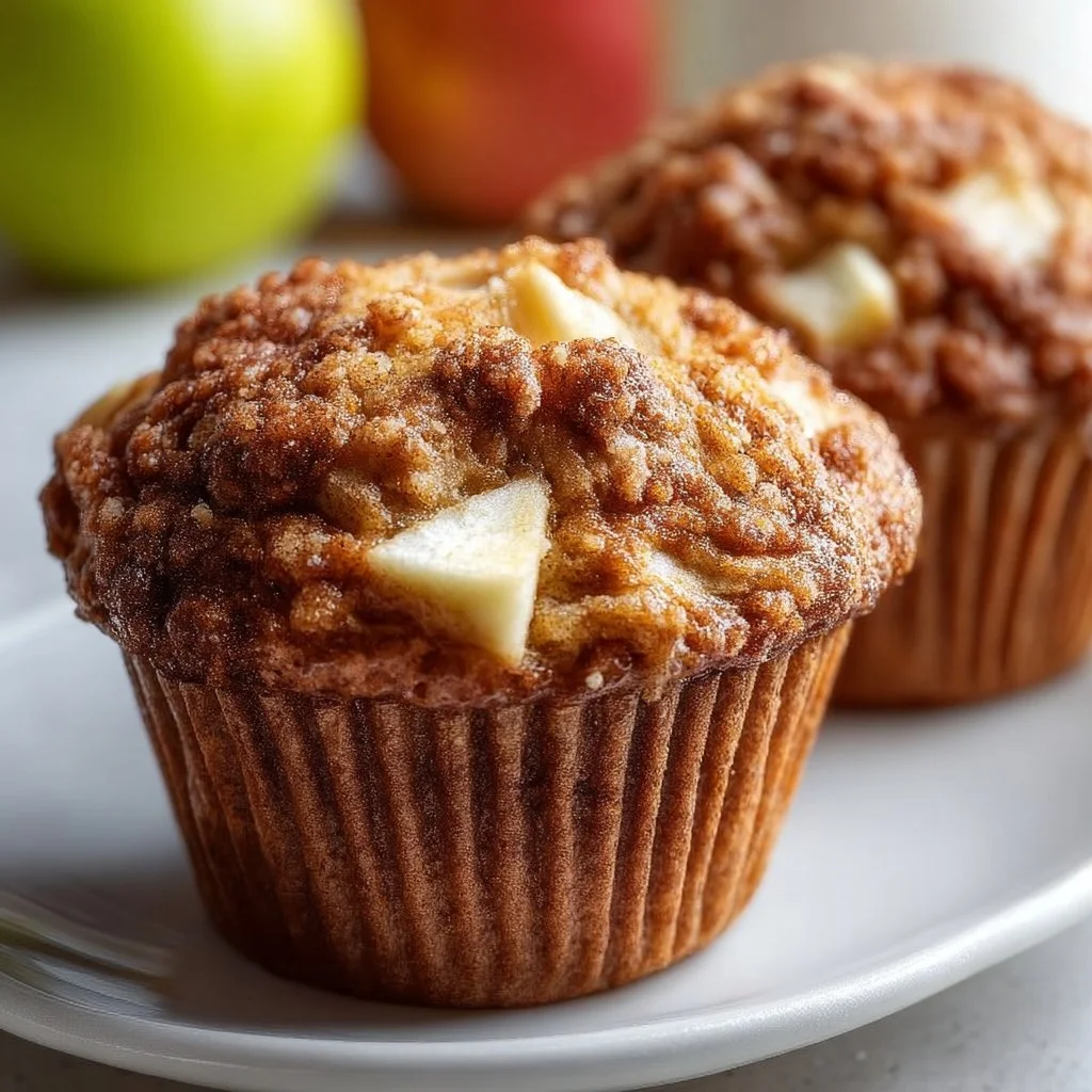Healthy Apple Cinnamon Greek Yogurt Muffins