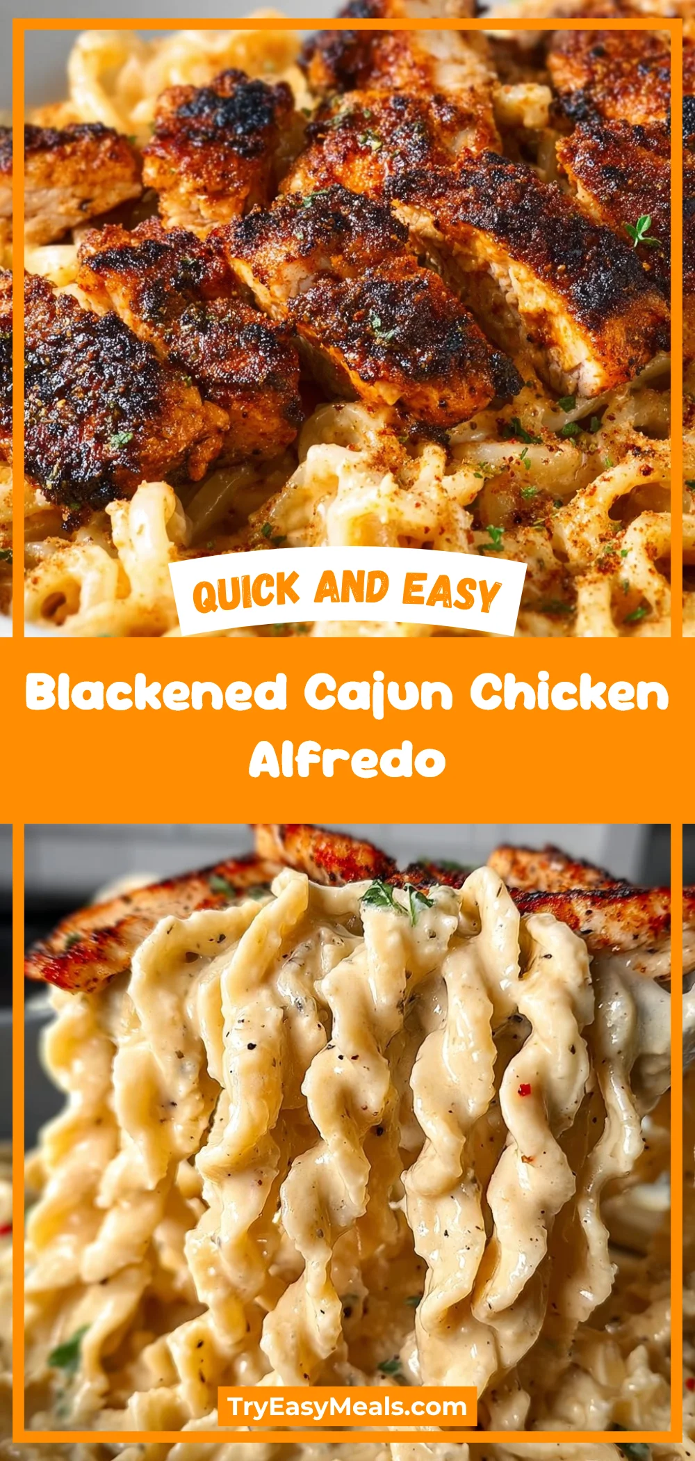 Blackened Cajun Chicken Alfredo