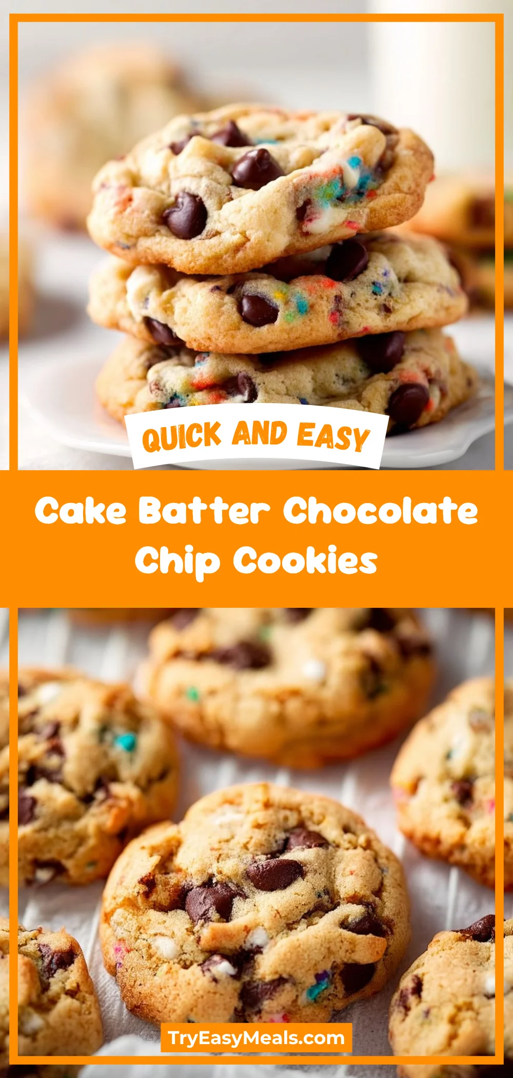 Cake Batter Chocolate Chip Cookies