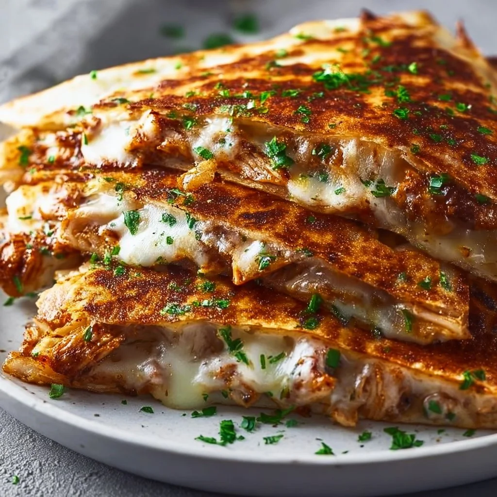 Cheesy Hot Honey Chicken Quesadillas