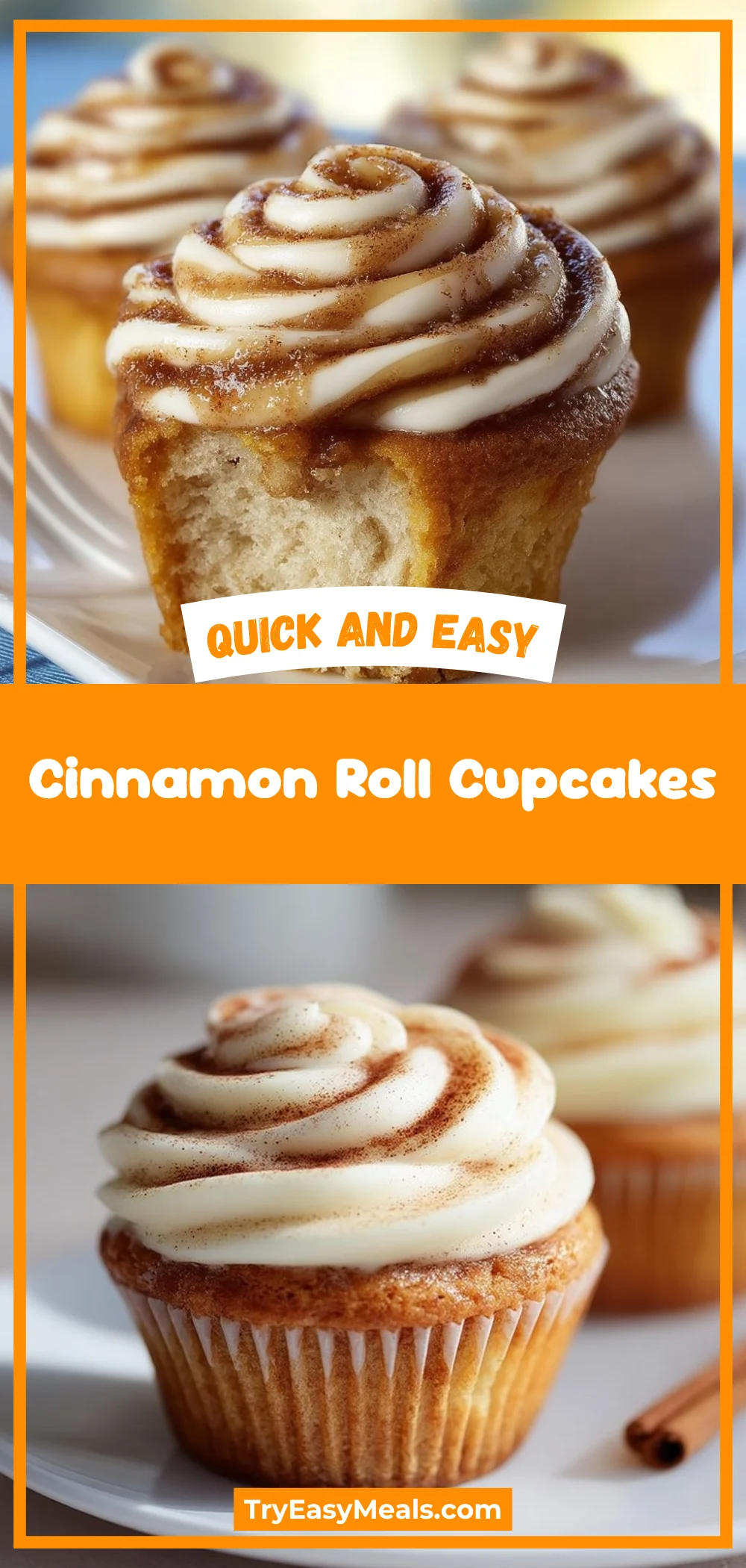 Cinnamon Roll Cupcakes