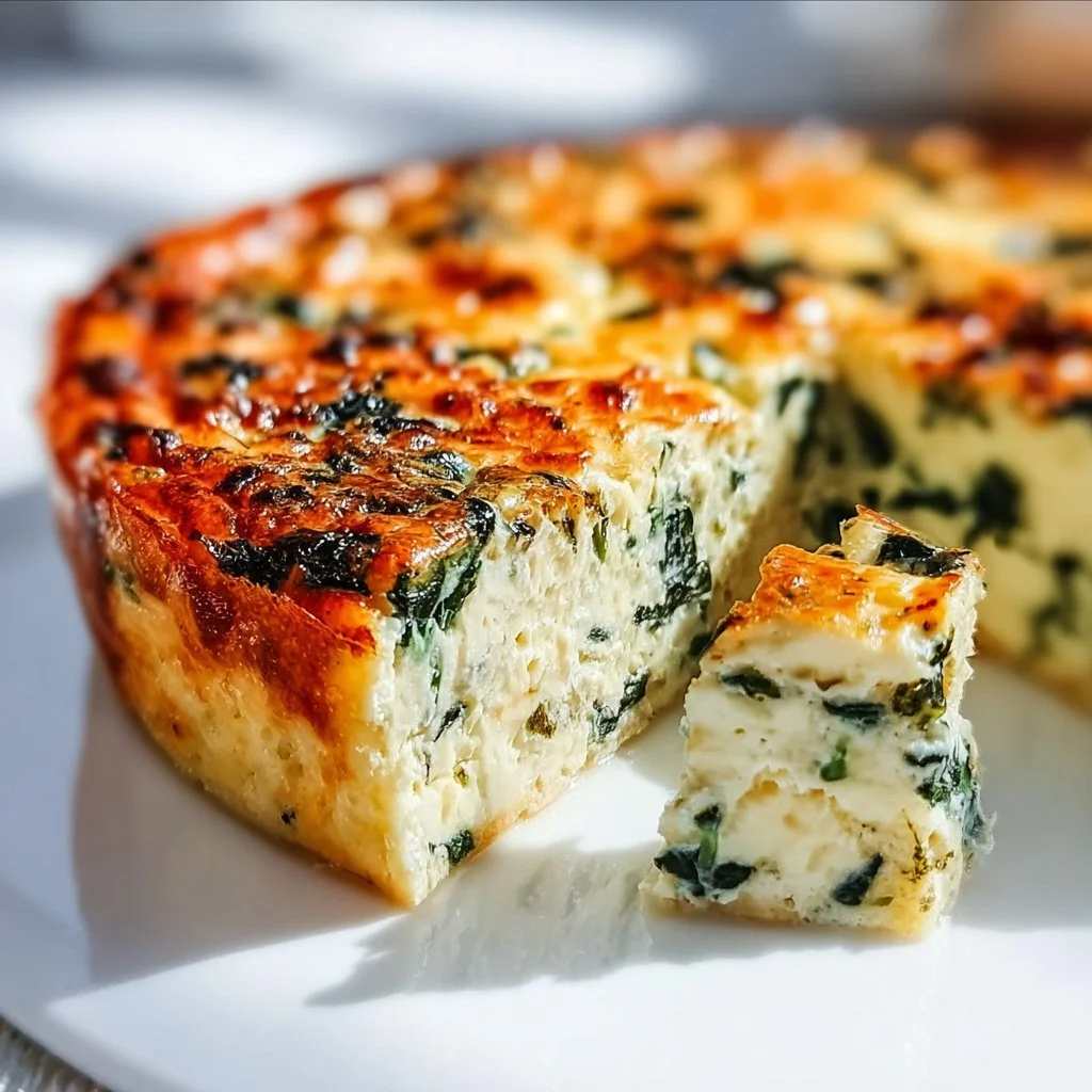 Cottage Cheese and Spinach Crustless Quiche