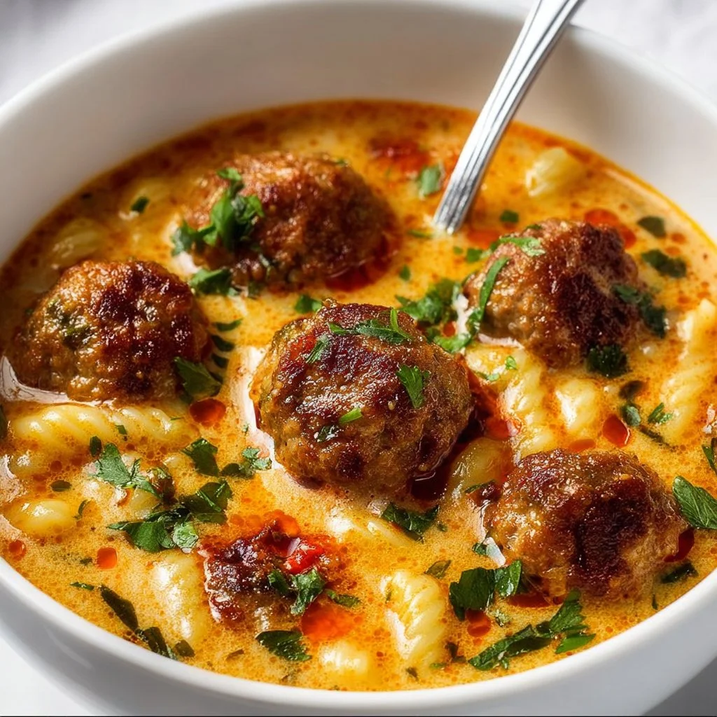 Creamy Italian Meatball Soup