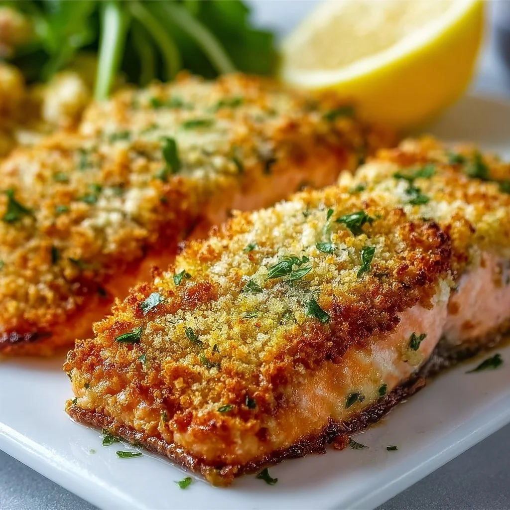 Crispy Baked Parmesan Crusted Salmon