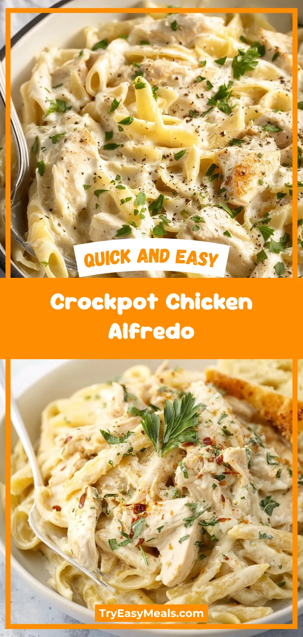 Crockpot Chicken Alfredo