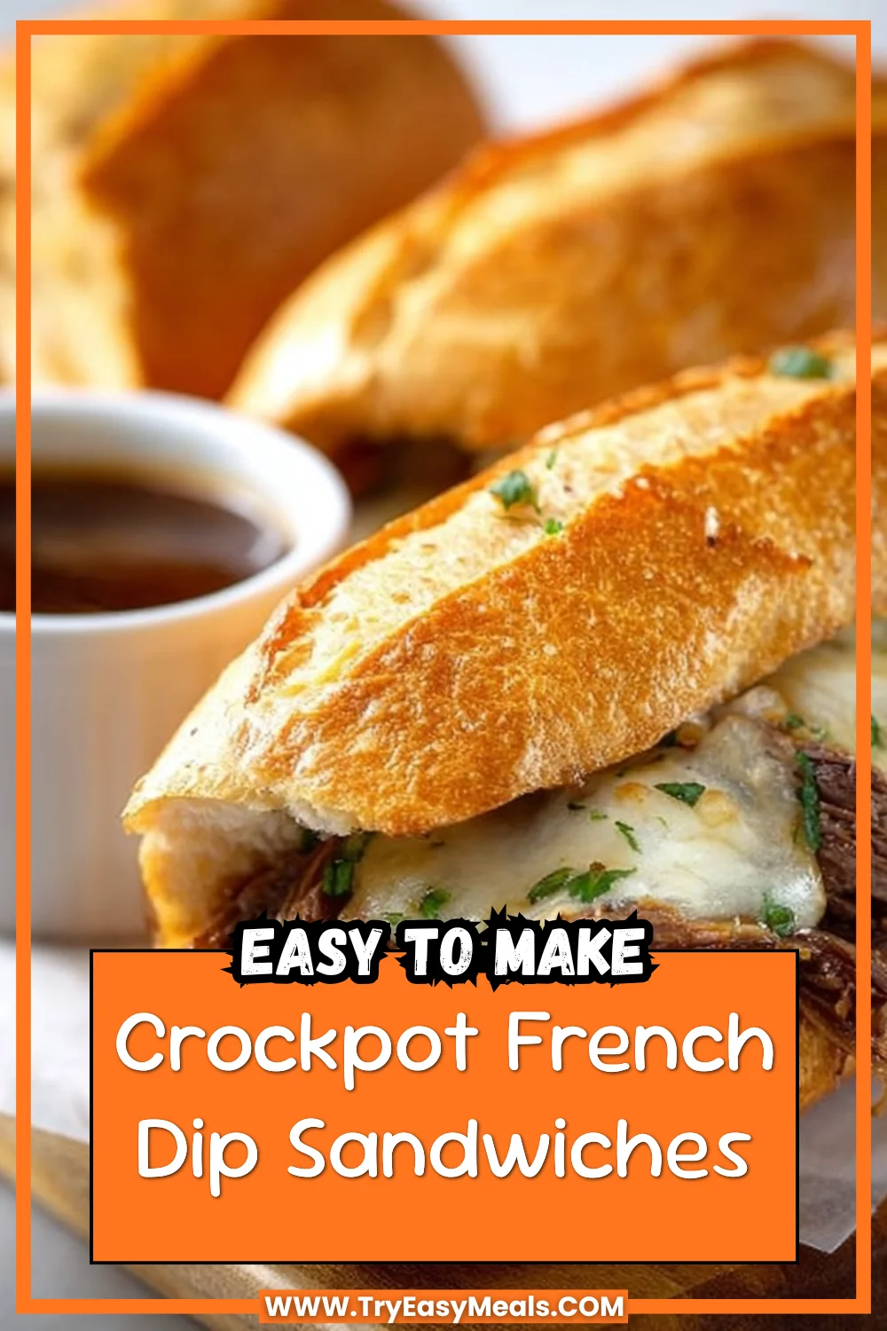 Crockpot French Dip Sandwiches
