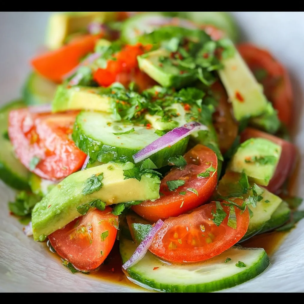 Cucumber Tomato Avocado Salad