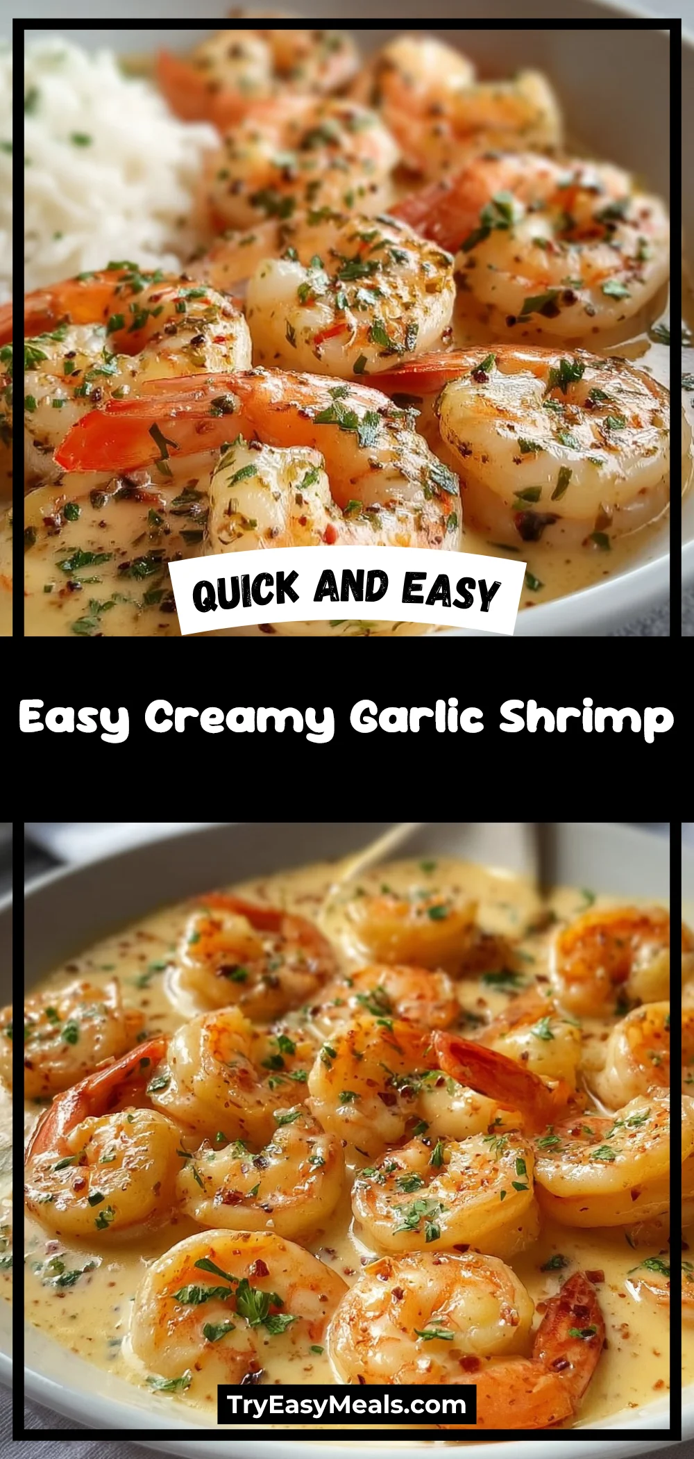 Easy Creamy Garlic Shrimp