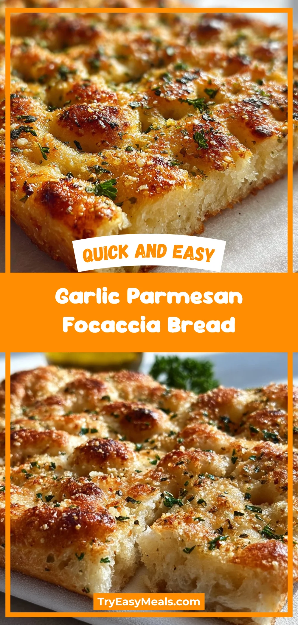 Garlic Parmesan Focaccia Bread