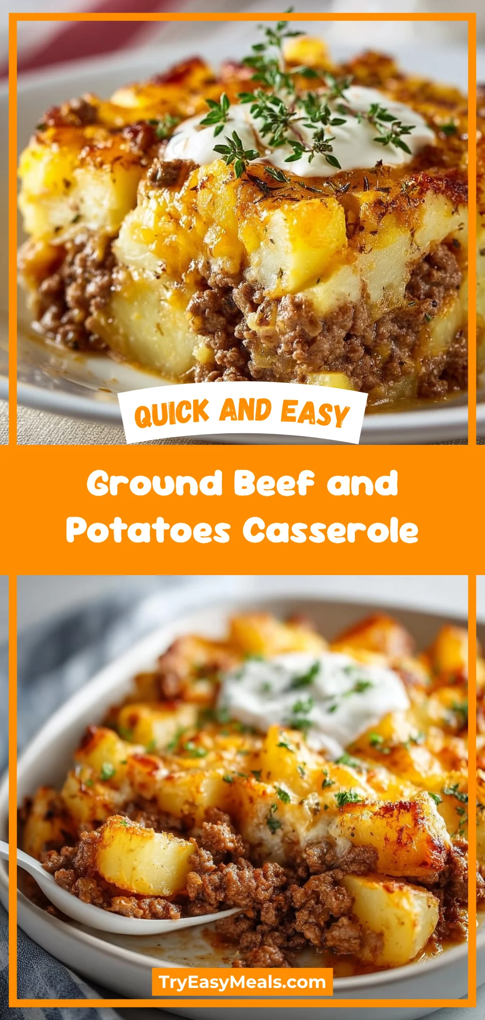 Ground Beef and Potatoes Casserole