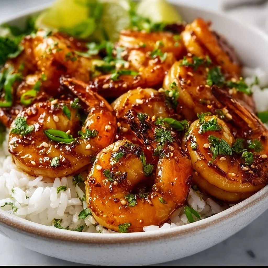 Honey Garlic Shrimp Bowls