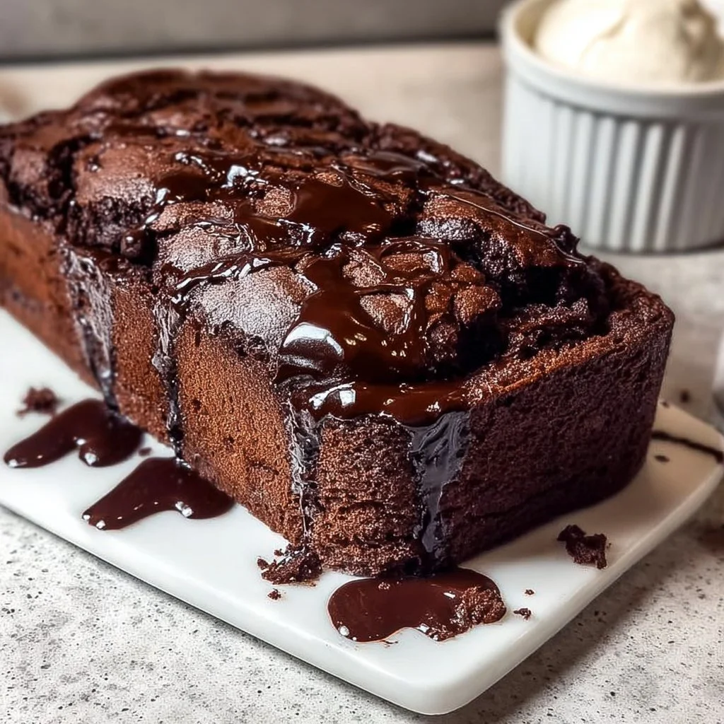 Hot Fudge Brownie Bread