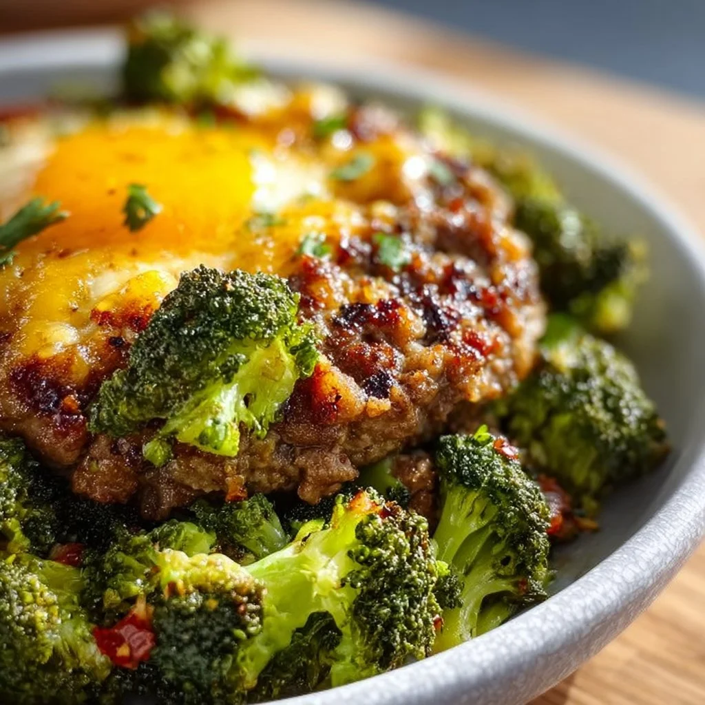 Keto Hamburger Broccoli Skillet