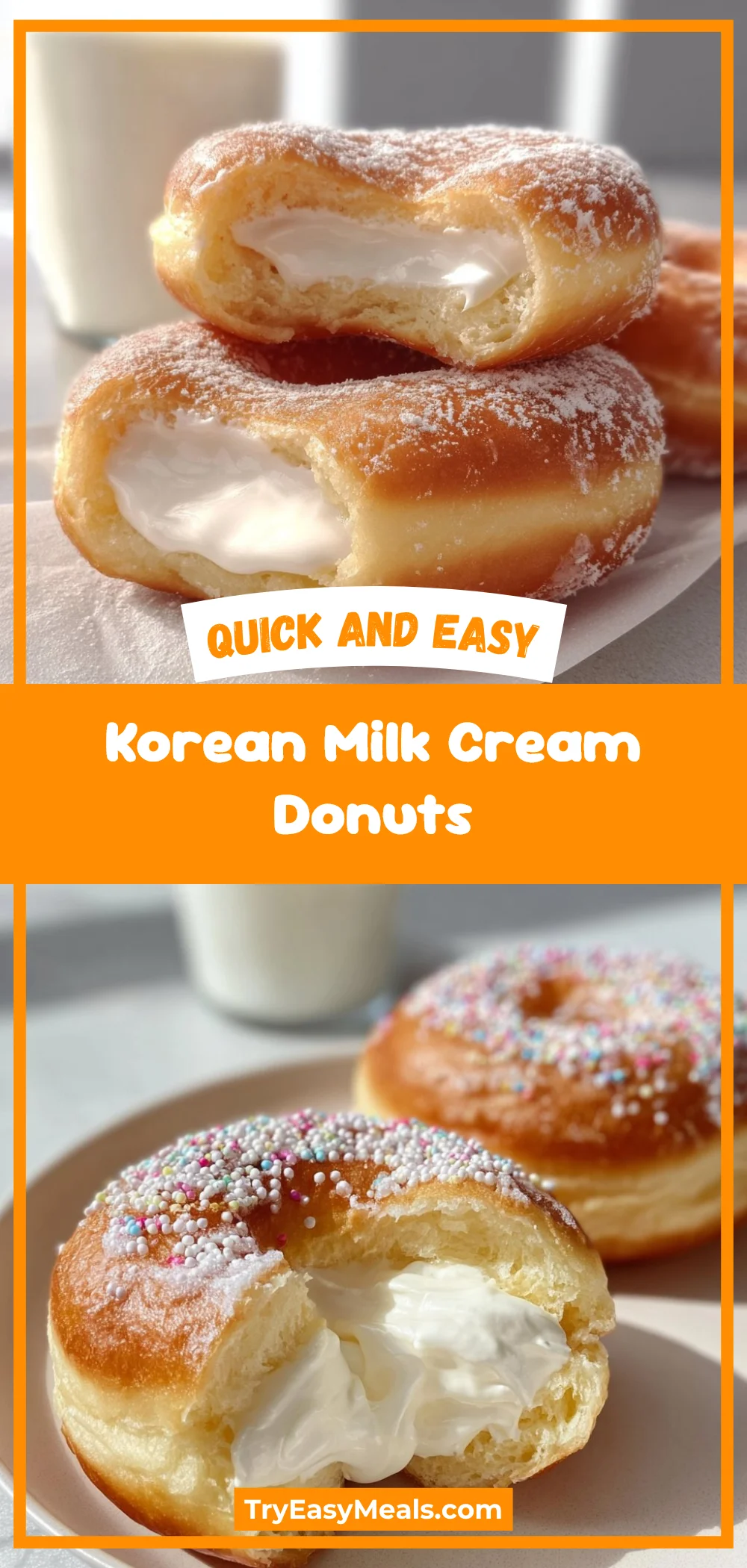 Korean Milk Cream Donuts