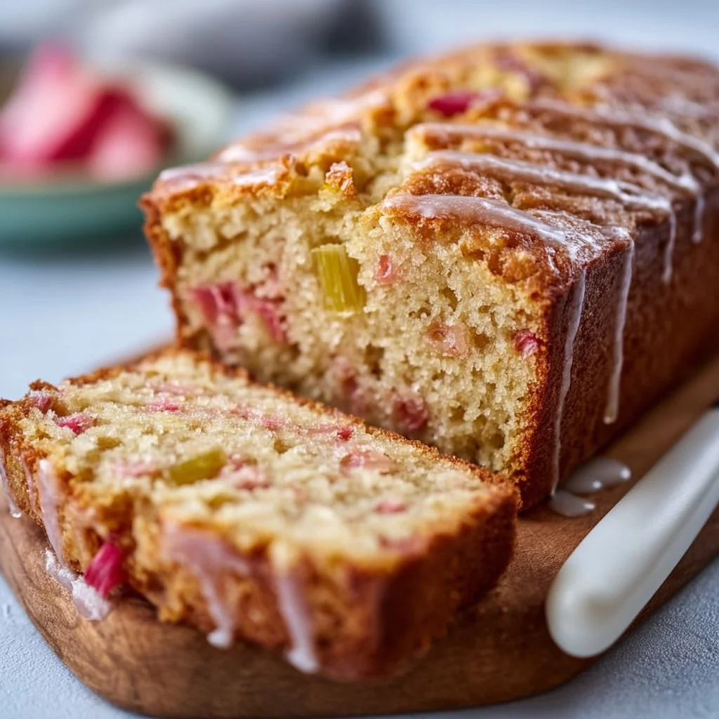Moist Lemon Rhubarb Loaf