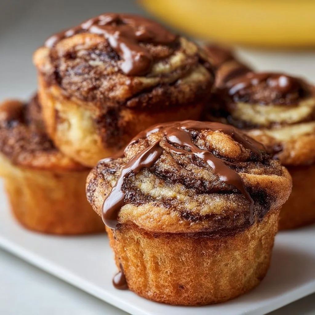 Nutella Banana Swirl Muffins