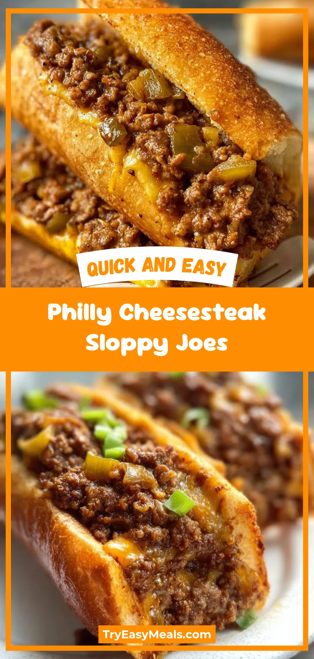Philly Cheesesteak Sloppy Joes