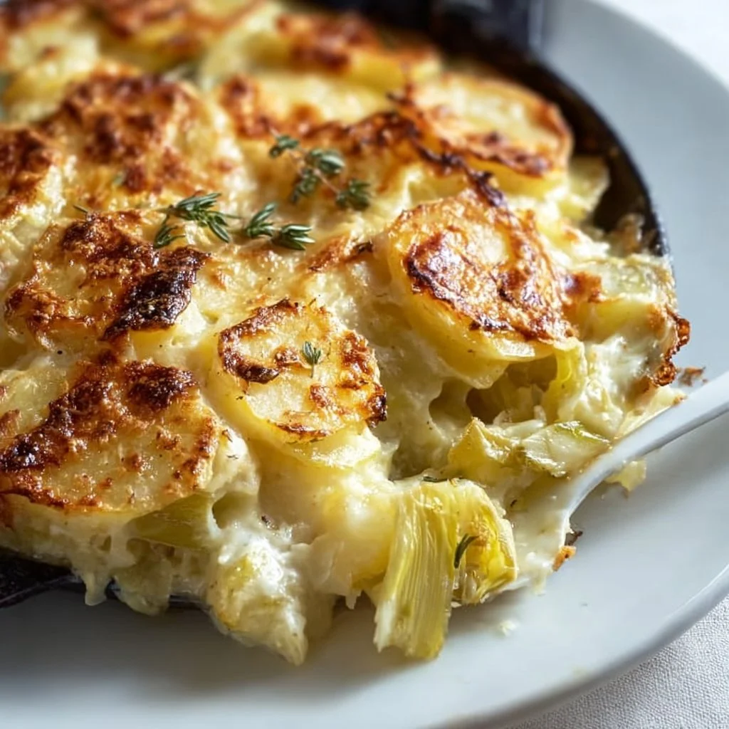 Healthy Potato and Leek Gratin