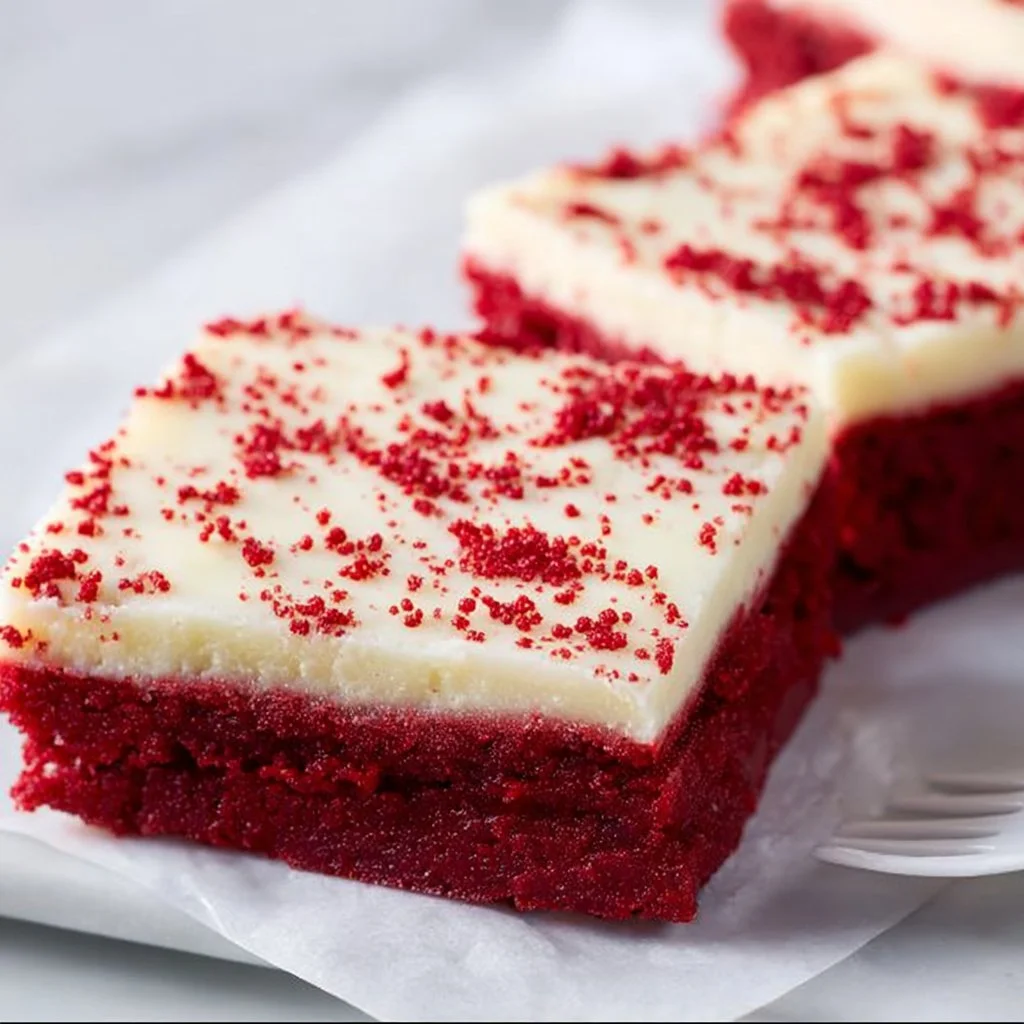 Red Velvet Cookie Bars