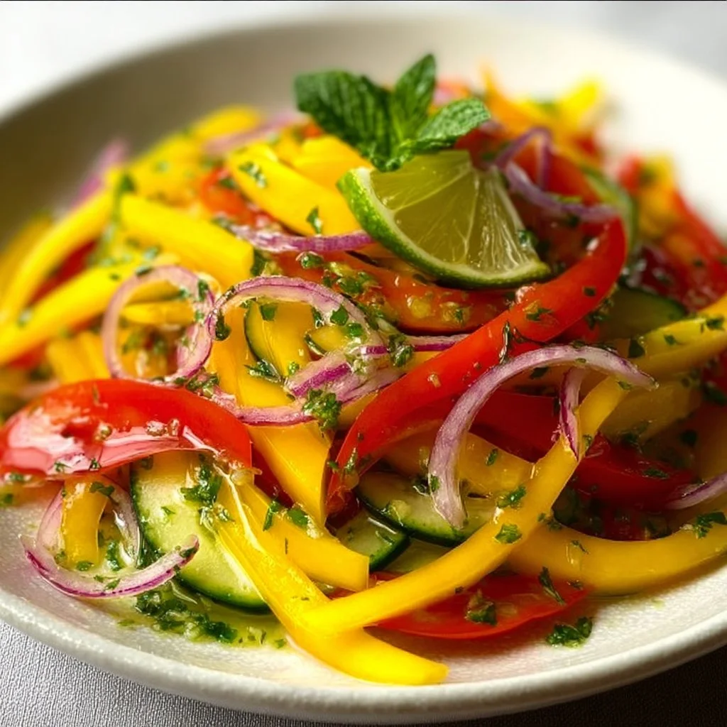 Refreshing Mango Salad Recipe with Lime Dressing