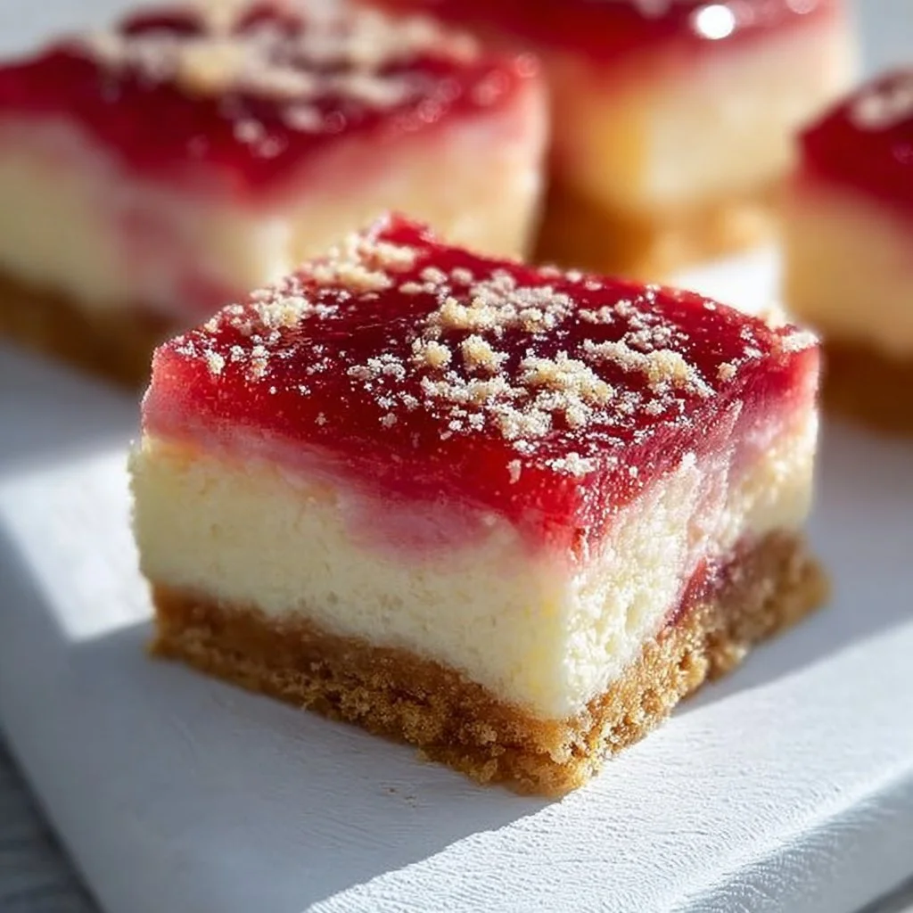 Rhubarb Cheesecake Squares