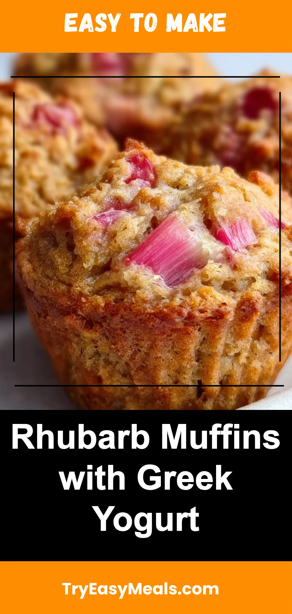 Rhubarb Muffins with Greek Yogurt