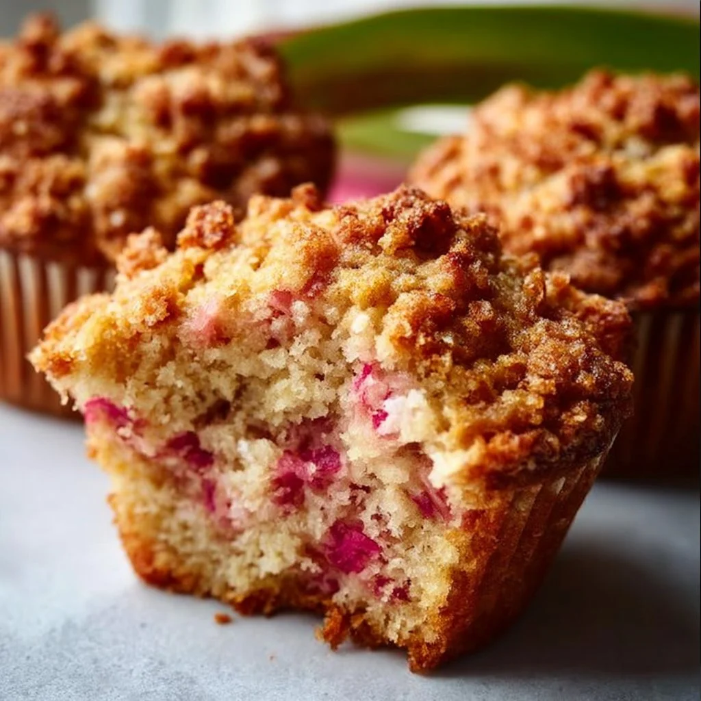 Rhubarb Muffins with Greek Yogurt