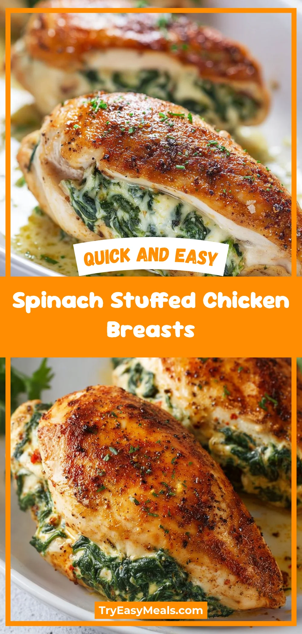 Spinach Stuffed Chicken Breasts