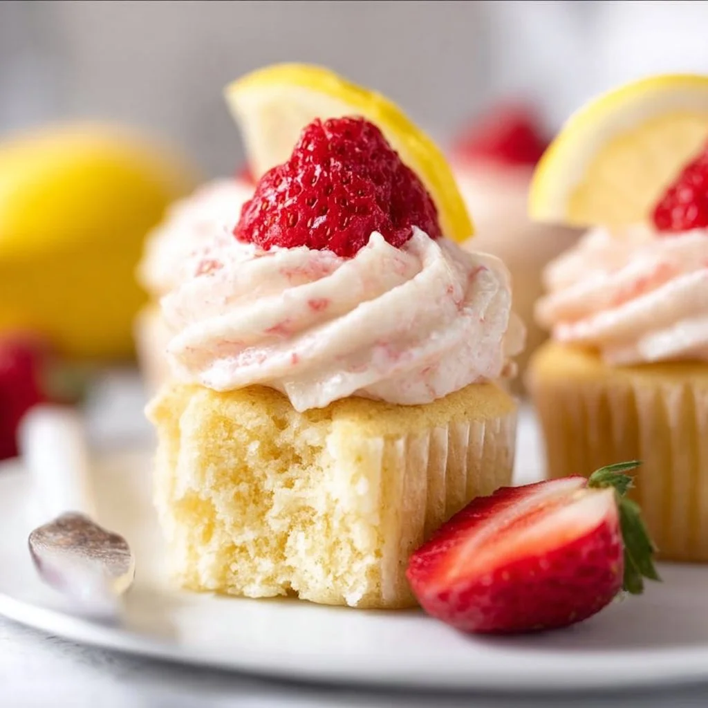 Strawberry Lemonade Cupcakes