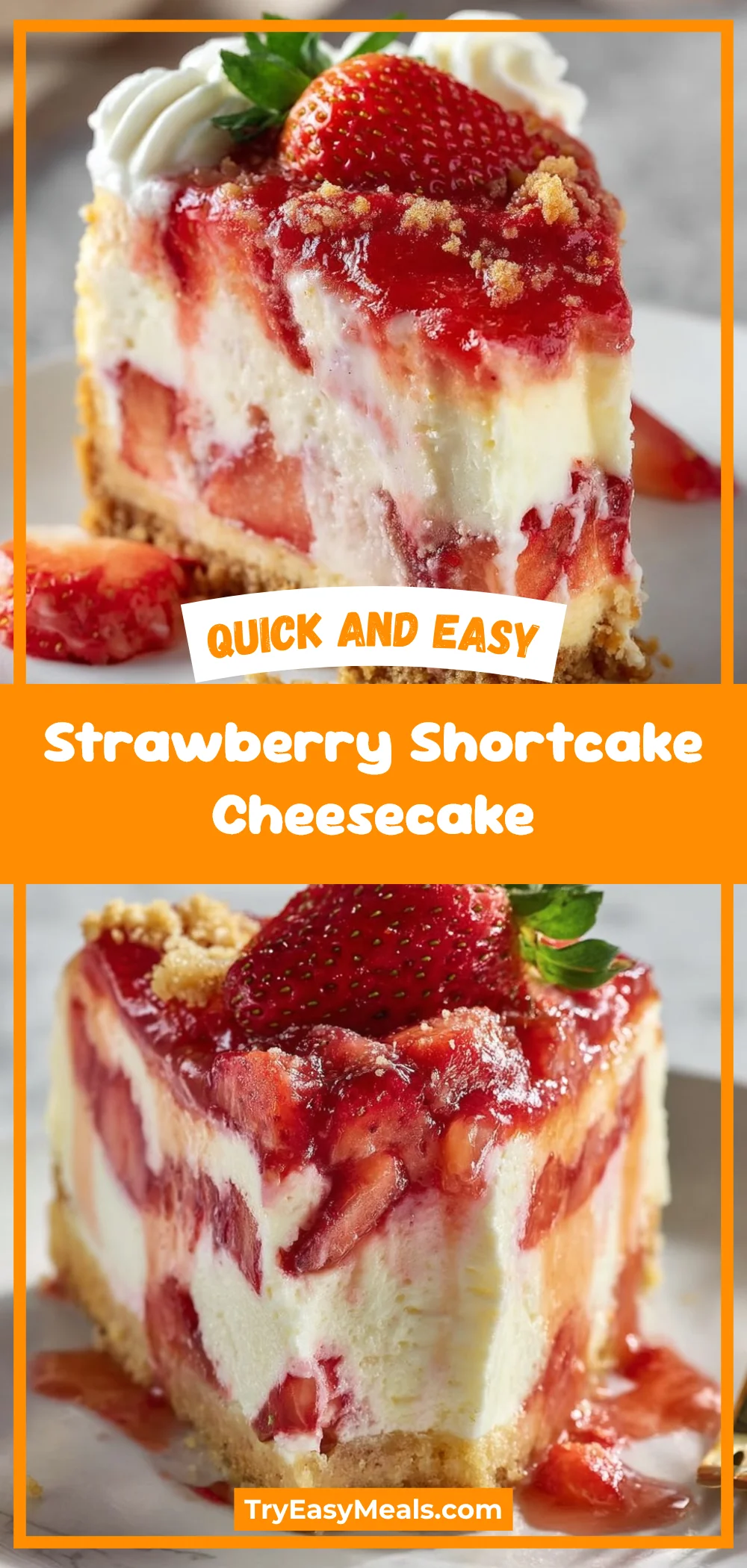 Strawberry Shortcake Cheesecake