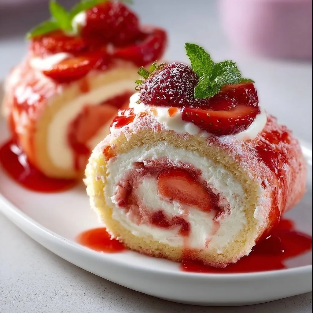 Strawberry Shortcake Cheesecake Rolls