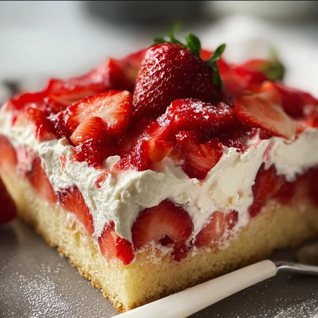 Strawberry Shortcake Sheet Cake