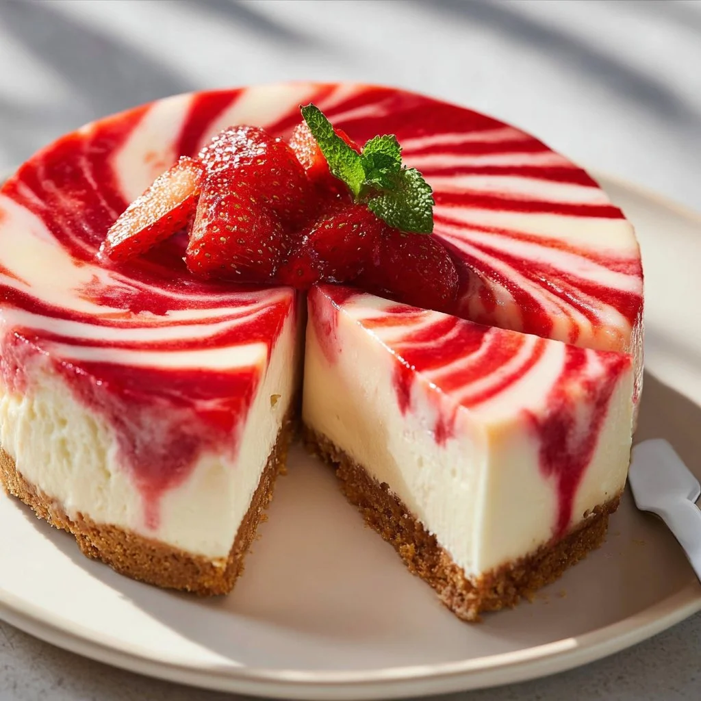 Strawberry Swirl Cheesecake Recipe